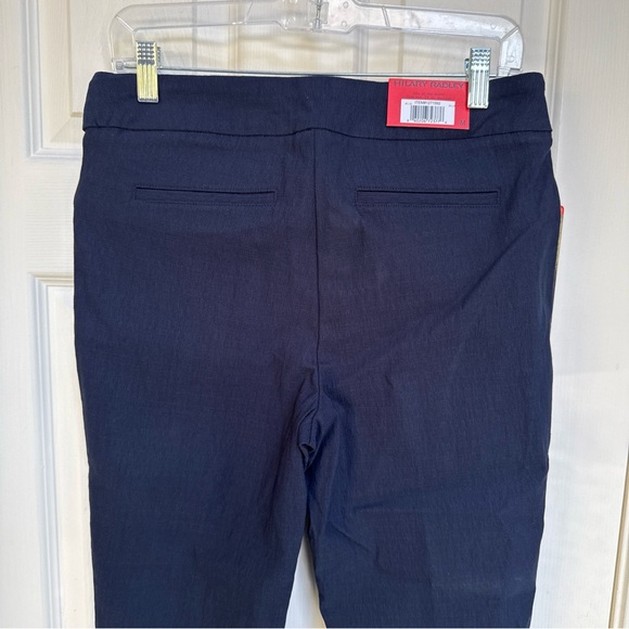 HILARY RADLEY Pull on Pants sit at waist slim leg 23" inseam Indigo Blue M NWT - Picture 3 of 11
